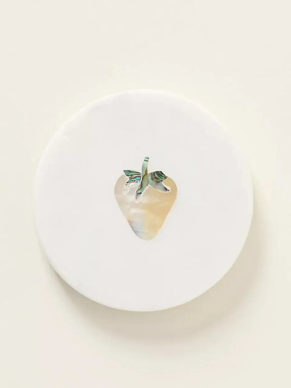 Anthropologie Briar Strawberrry  Marble Coaster
